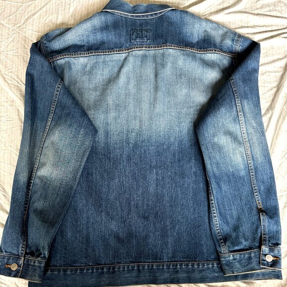 Vintage GAP 1969 Jean Jacket Men XXL Blue Denim Heritage Trucker Pockets Y2K - Picture 2 of 5